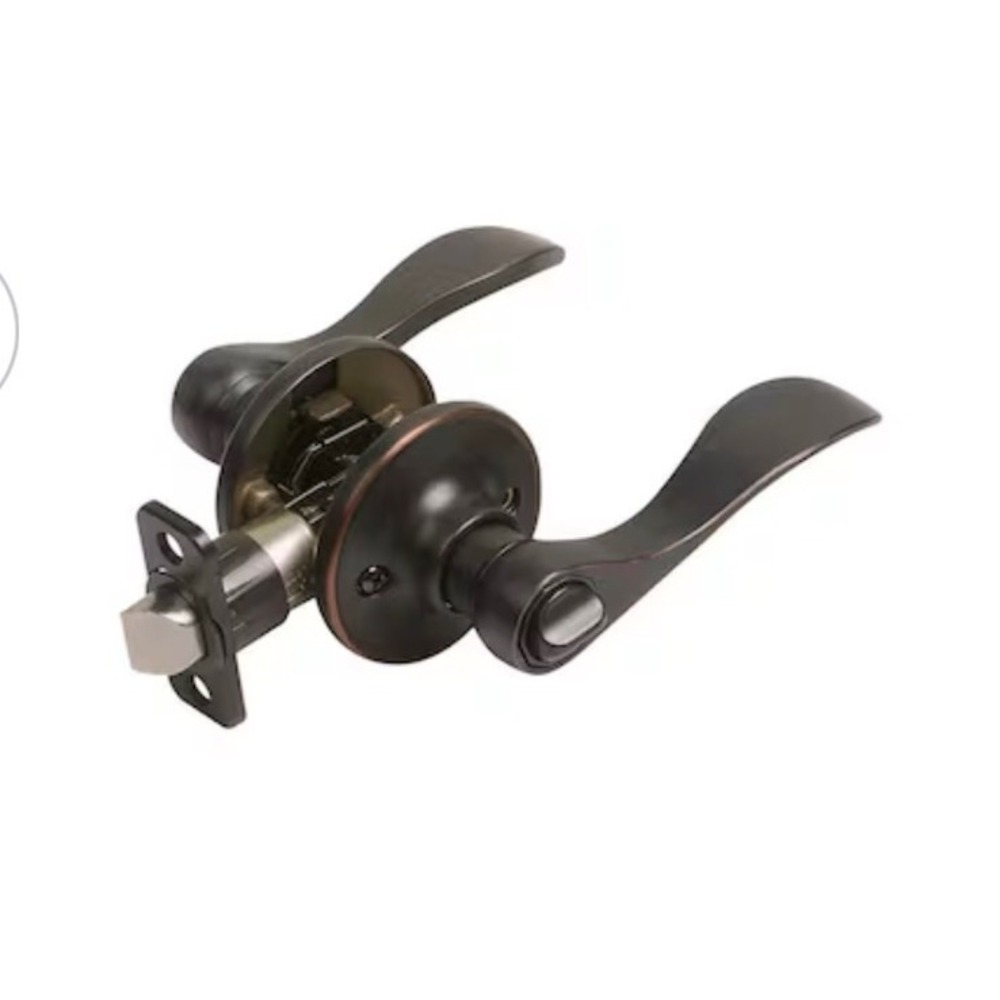 Lot of 4 Design House 700534 Springdale Privacy Door Handle Oil Rubbed Bronze
